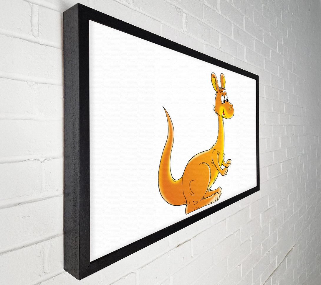  A Canvas Print of Fuzzy Kangeroo White Canvas Wall Art