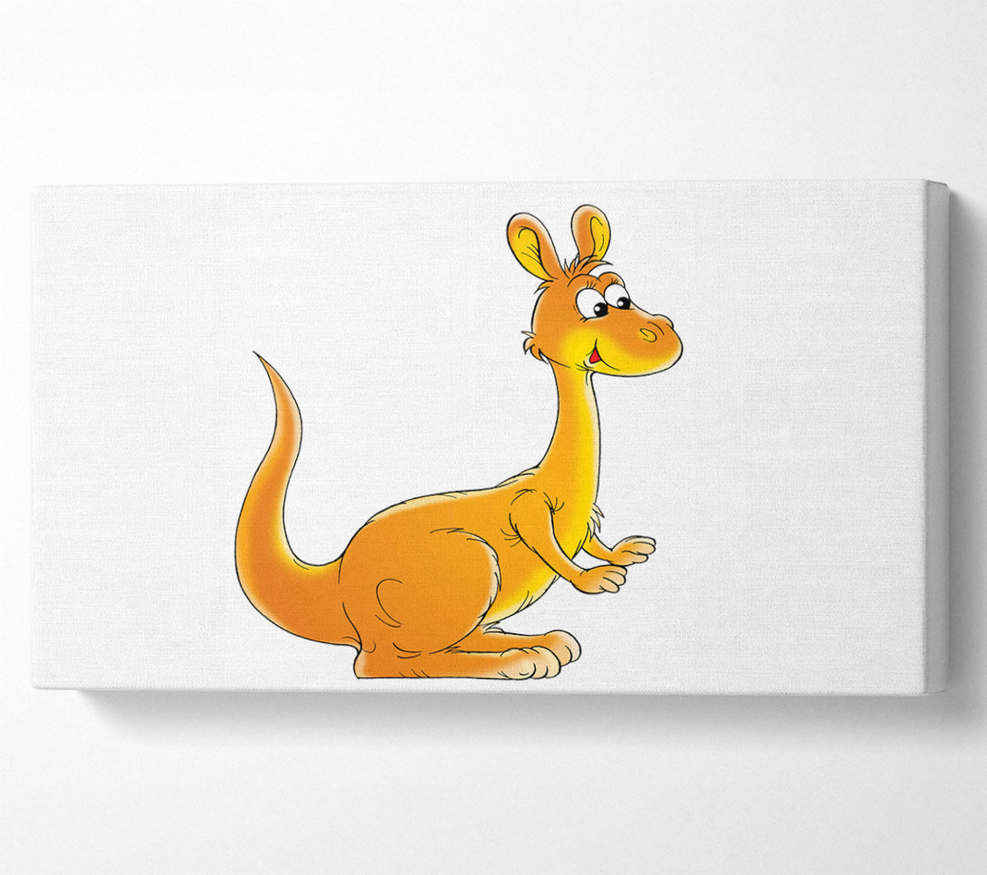  A Canvas Print of Fuzzy Kangeroo White Canvas Wall Art