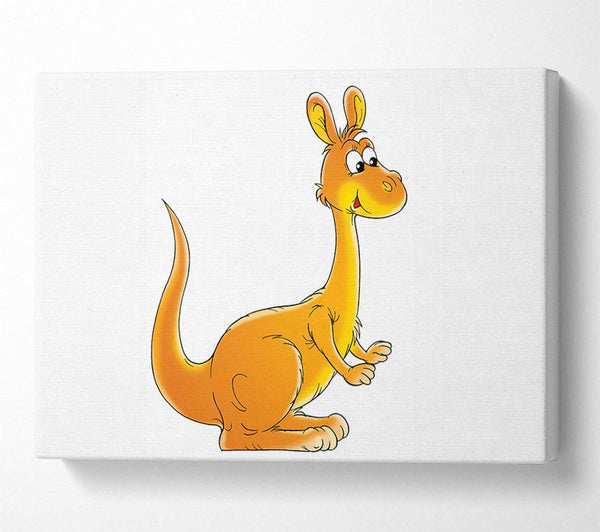  A Canvas Print of Fuzzy Kangeroo White Canvas Wall Art