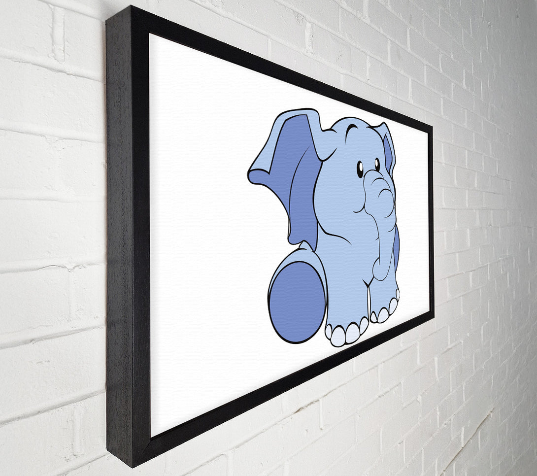  A Canvas Print of Happy Baby Elephant White Canvas Art