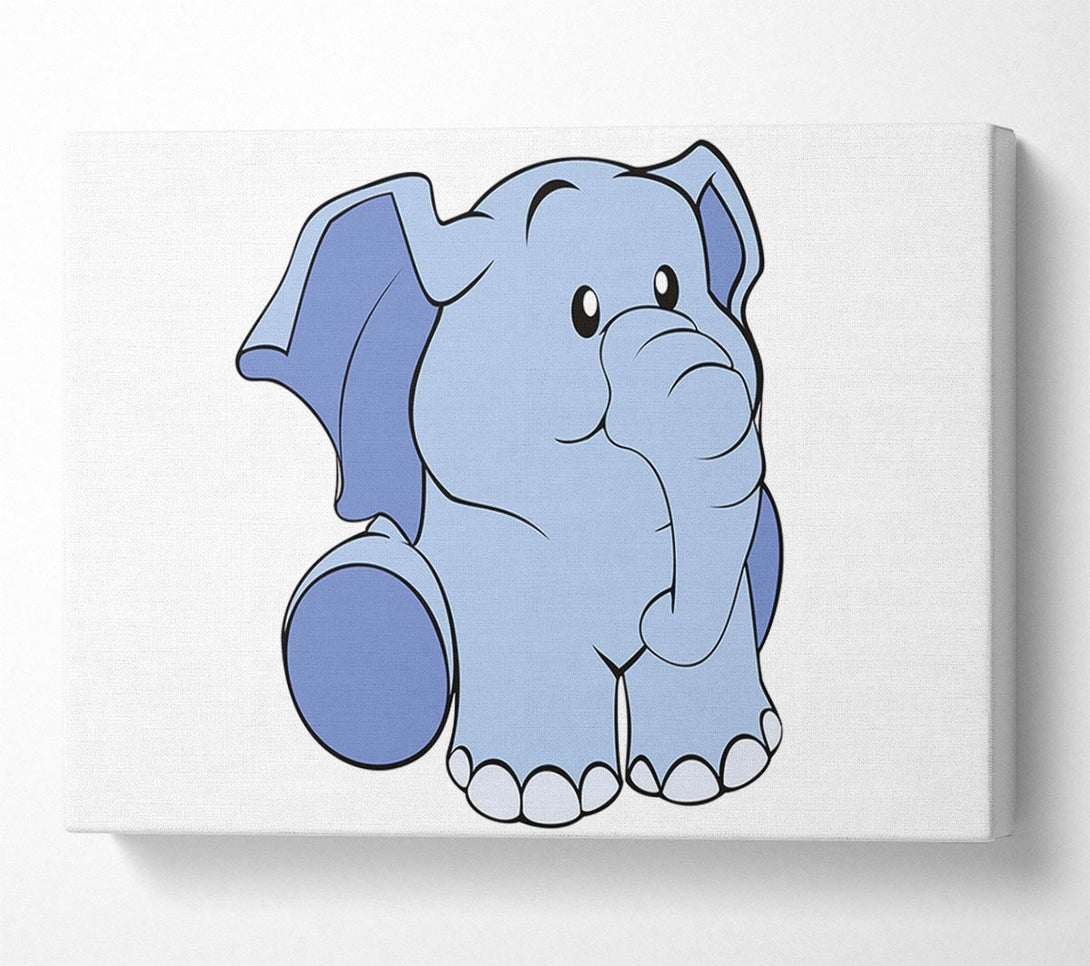  A Canvas Print of Happy Baby Elephant White Canvas Art