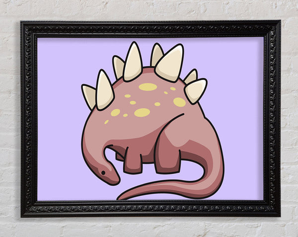 Herbivore Dinosaur Lilac Framed Print
