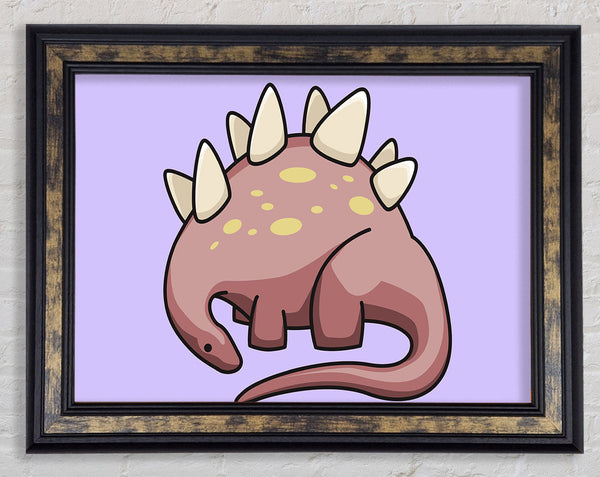 Herbivore Dinosaur Lilac Framed Print