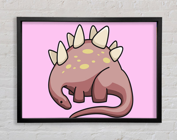 Herbivore Dinosaur Pink Framed Print