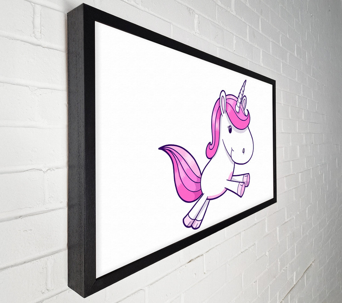  A Canvas Print of Leaping Unicorn White Canvas Wall Art