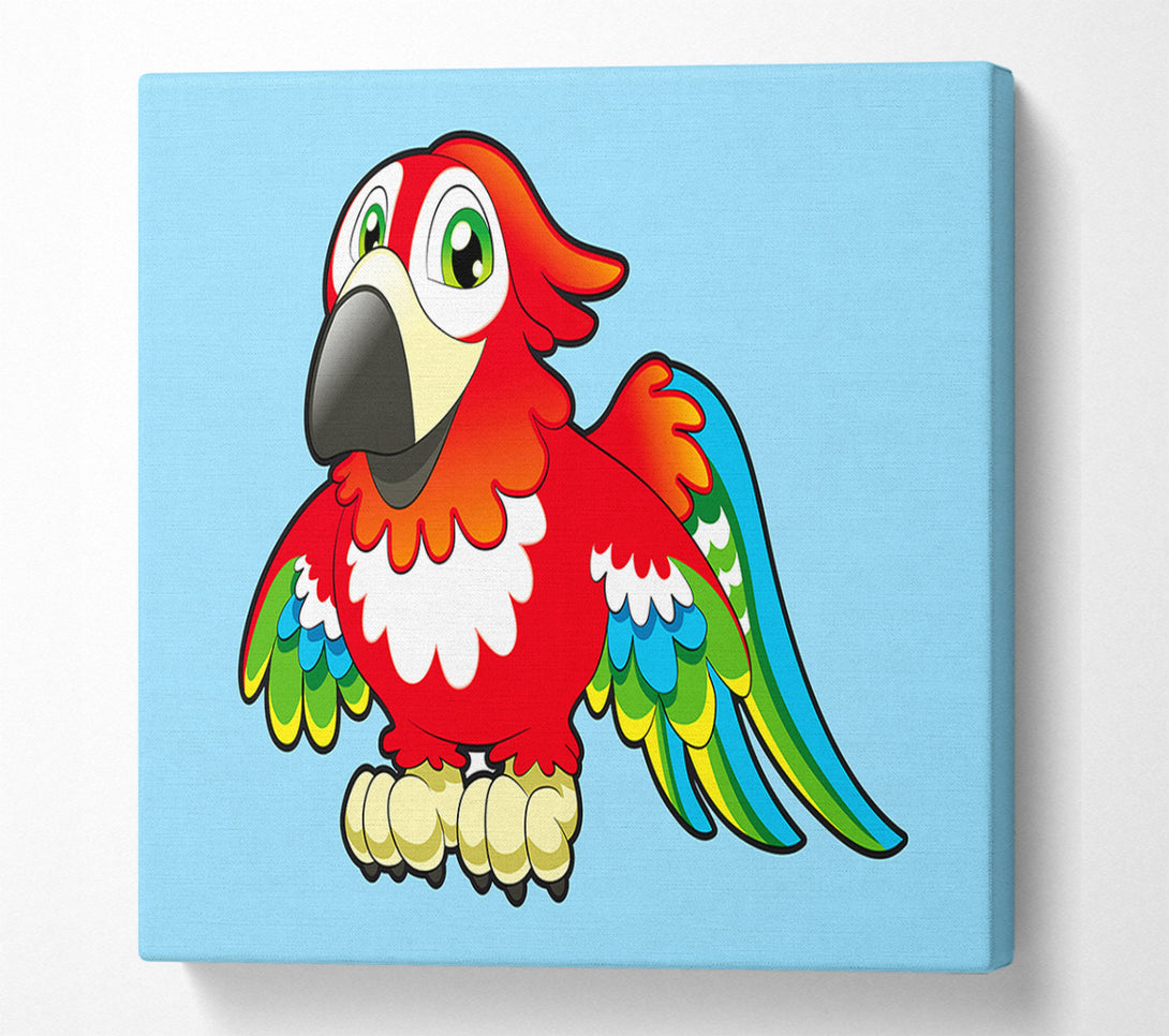  A Canvas Print of Little Parrot Baby Blue Canvas Wall Art
