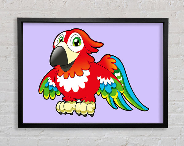 Little Parrot Lilac Framed Print