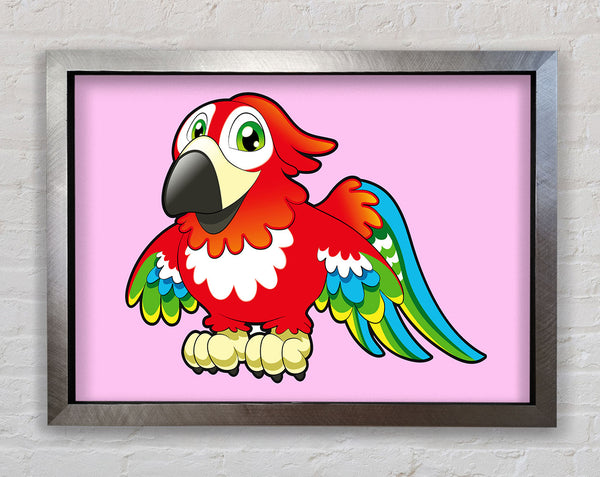 Little Parrot Pink Framed Print
