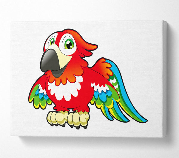  A Canvas Print of Little Parrot White Canvas Art