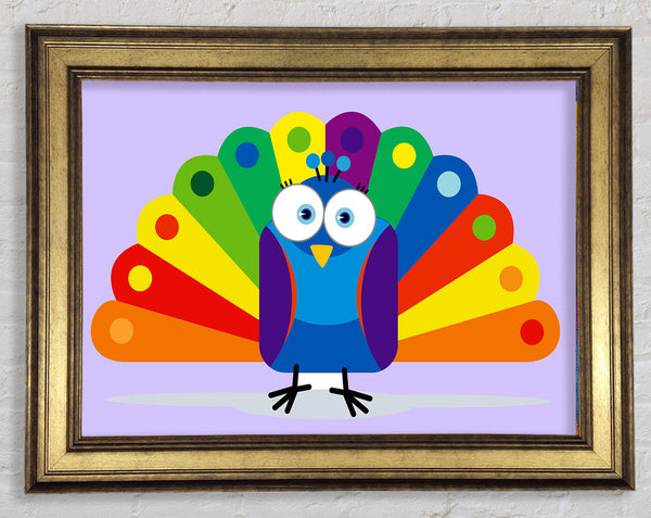 Little Peacock Lilac Framed Print