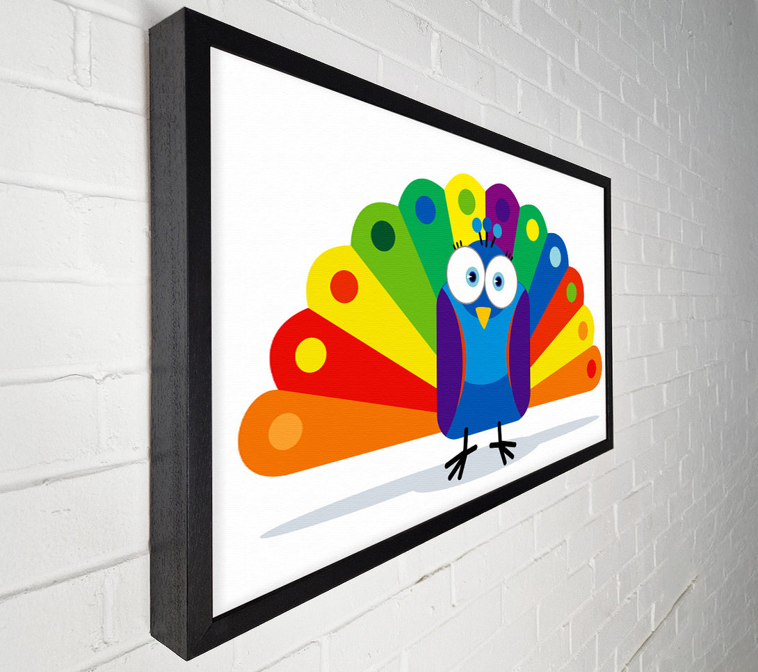  A Canvas Print of Little Peacock White Canvas Art