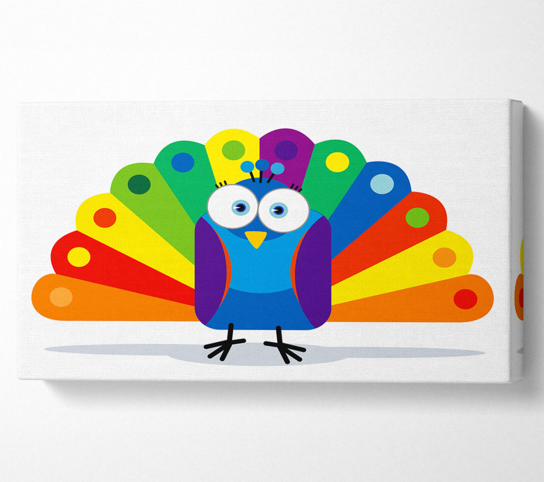  A Canvas Print of Little Peacock White Canvas Art