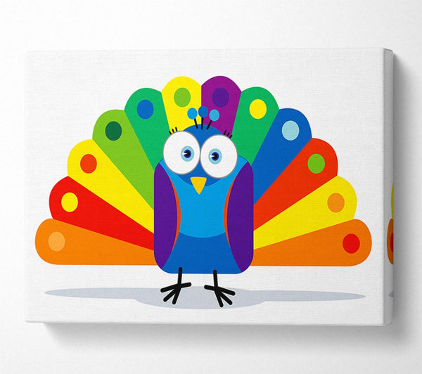  A Canvas Print of Little Peacock White Canvas Art