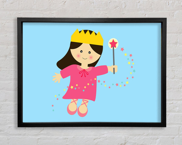 Magical Princess Baby Blue Framed Print