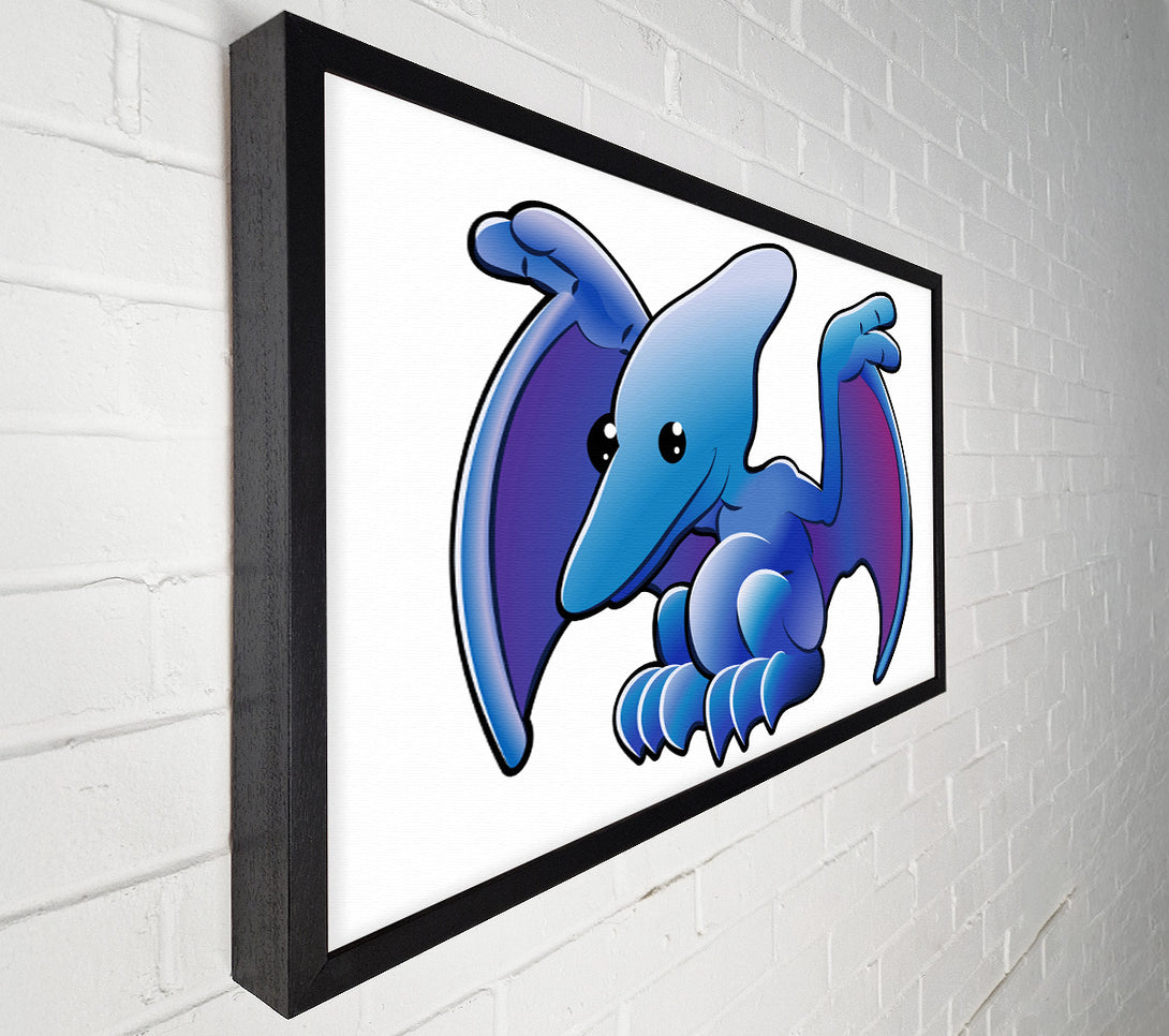 A Canvas Print of Pterodactyl Dinosaur White Canvas Wall Art