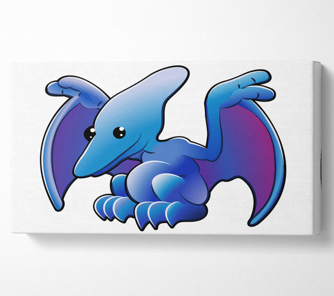  A Canvas Print of Pterodactyl Dinosaur White Canvas Wall Art