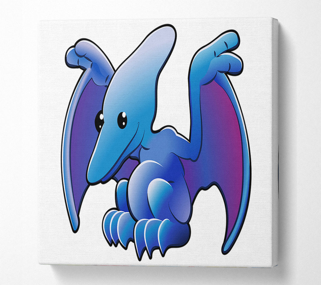  A Canvas Print of Pterodactyl Dinosaur White Canvas Wall Art