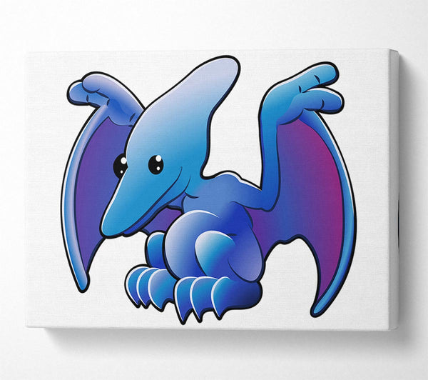  A Canvas Print of Pterodactyl Dinosaur White Canvas Wall Art