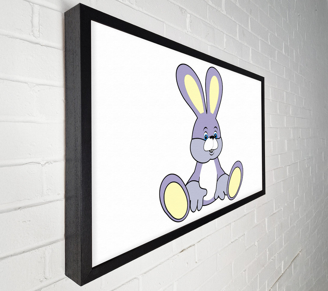  A Canvas Print of Rabbit Sitting Down White Canvas Art