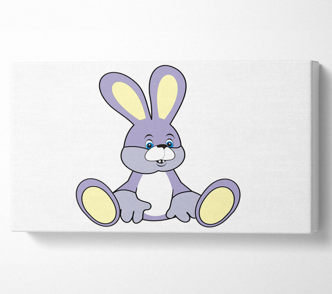  A Canvas Print of Rabbit Sitting Down White Canvas Art