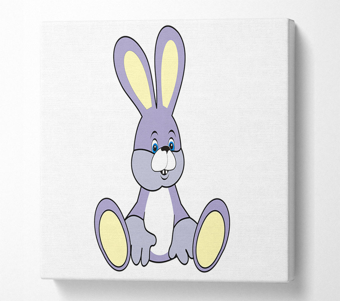  A Canvas Print of Rabbit Sitting Down White Canvas Art