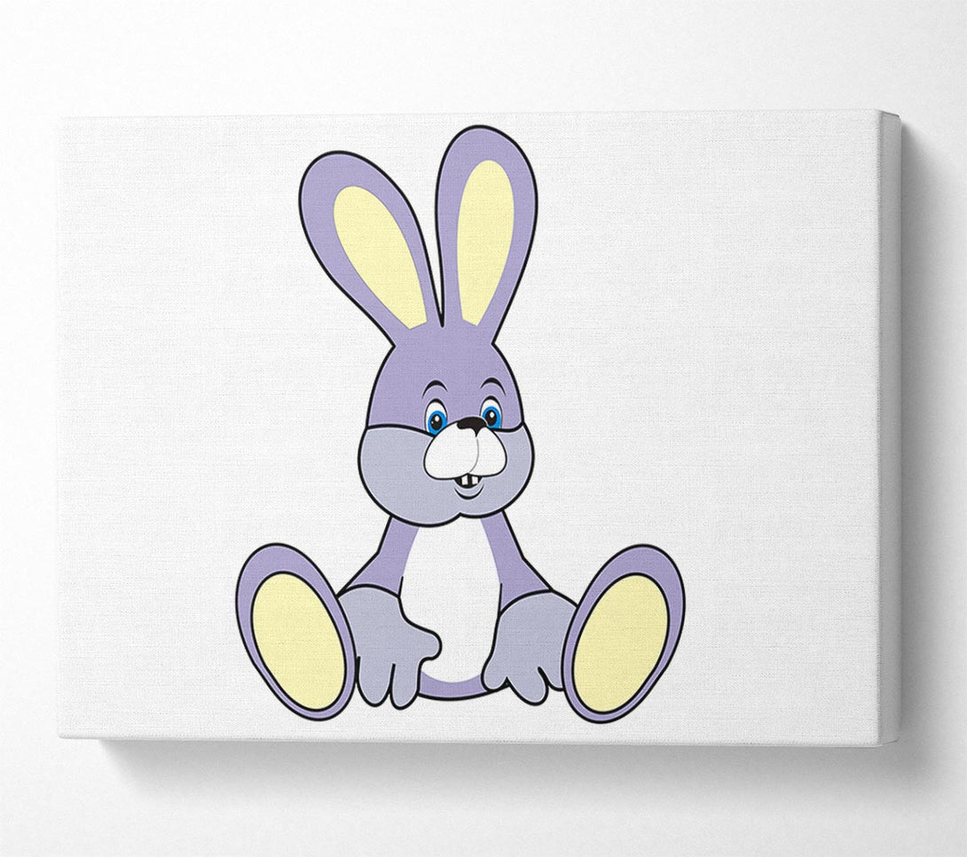 A Canvas Print of Rabbit Sitting Down White Canvas Art