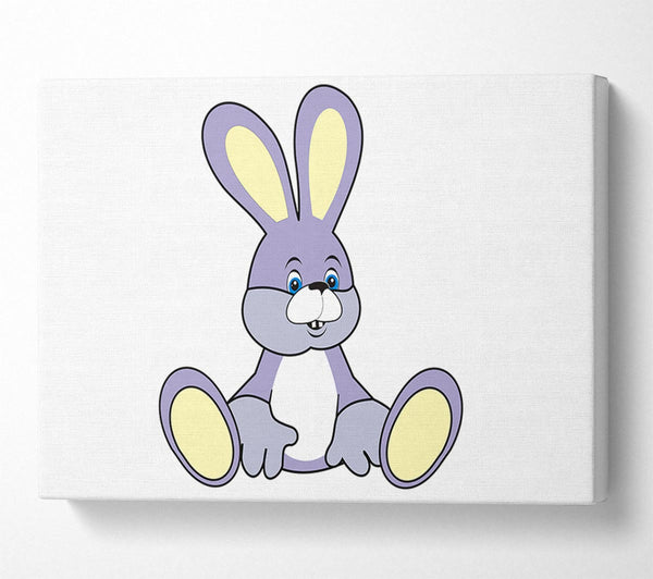  A Canvas Print of Rabbit Sitting Down White Canvas Art