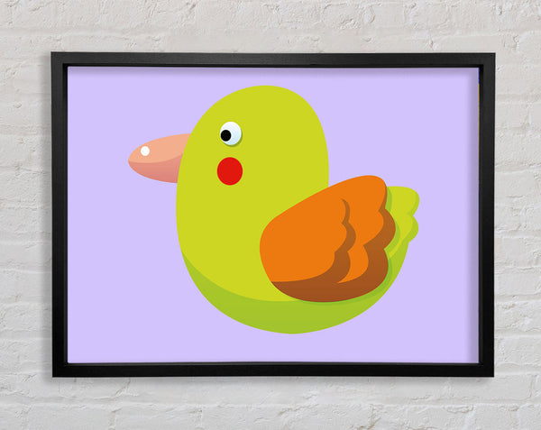 Red Spot Bird Lilac Framed Print
