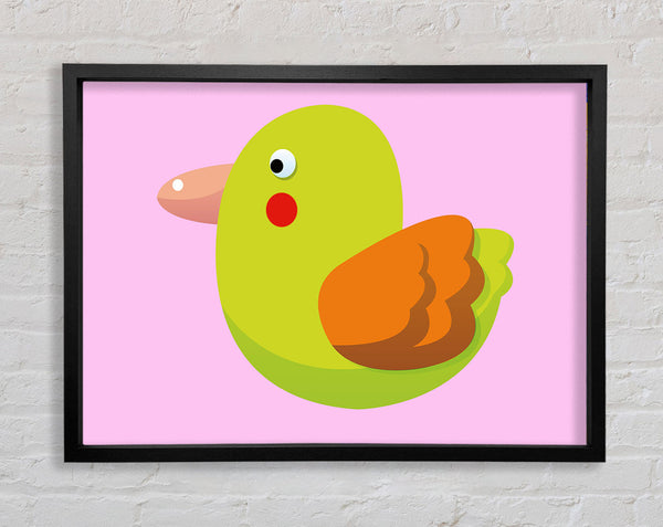 Red Spot Bird Pink Framed Print