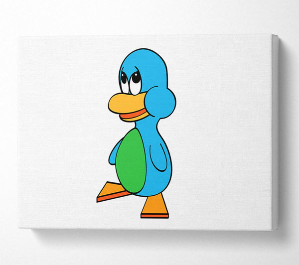  A Canvas Print of Sad Duck White Canvas Art