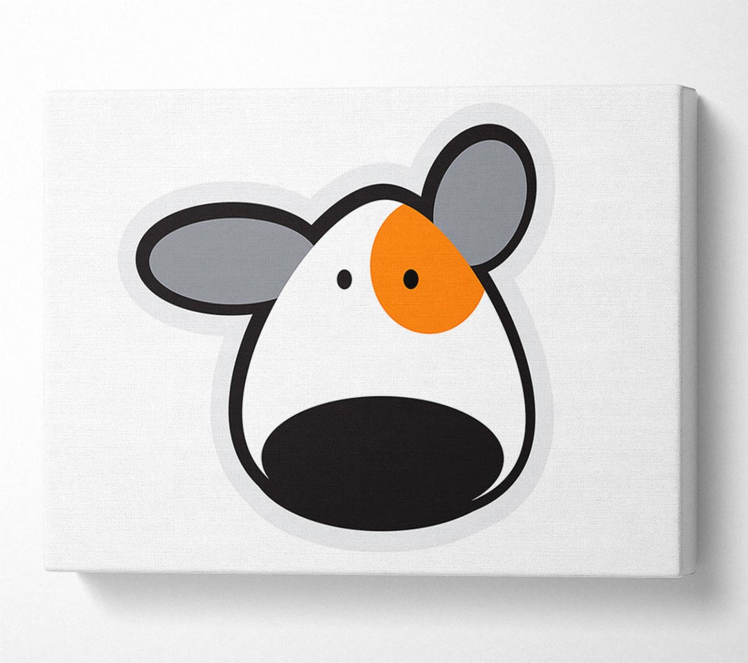  A Canvas Print of Spot The Dog White Canvas Wall Art