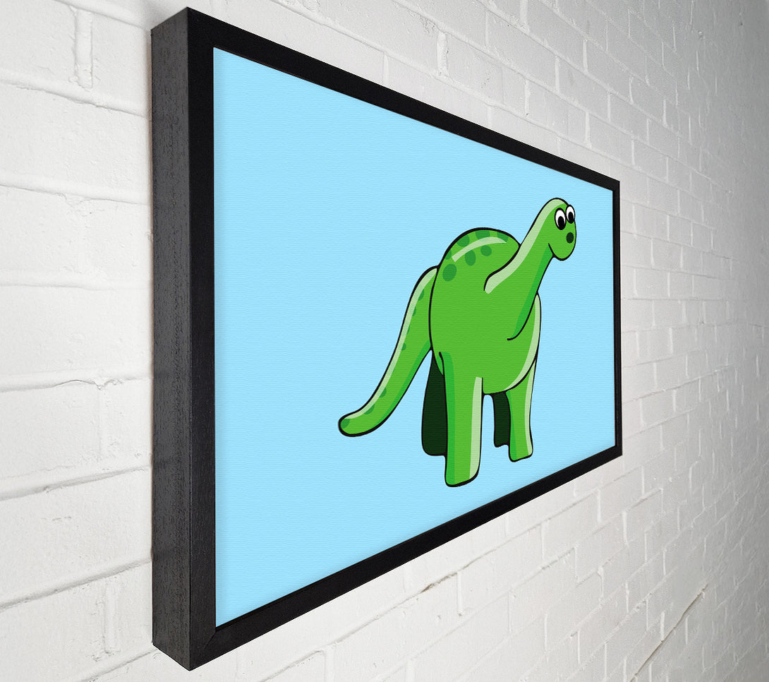  A Canvas Print of Suprised Dinosaur Baby Blue Canvas Art