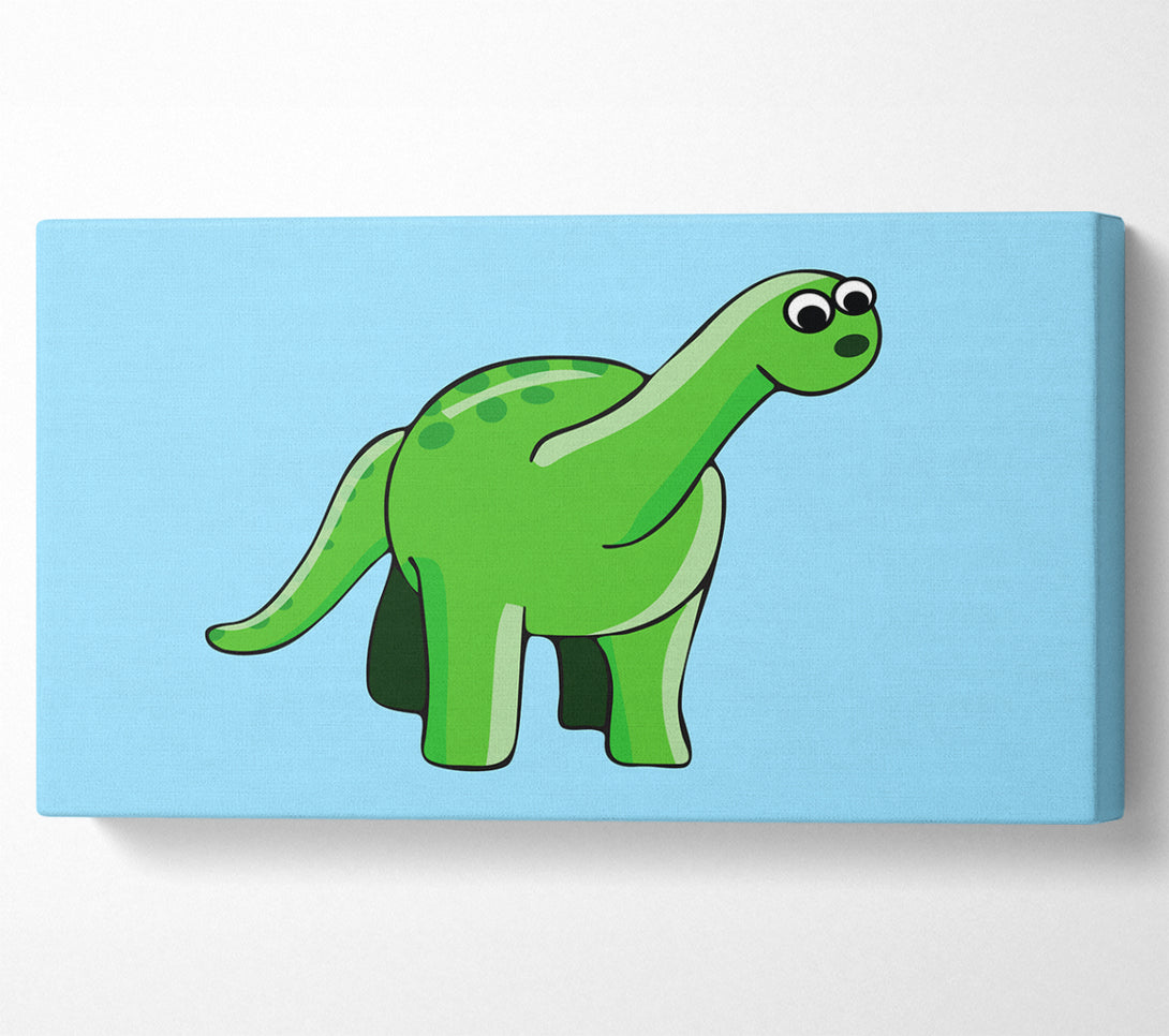  A Canvas Print of Suprised Dinosaur Baby Blue Canvas Art