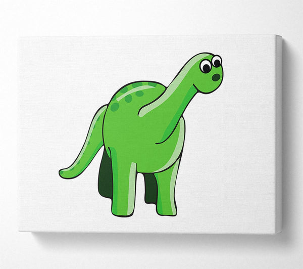 A Canvas Print of Suprised Dinosaur White Canvas Art