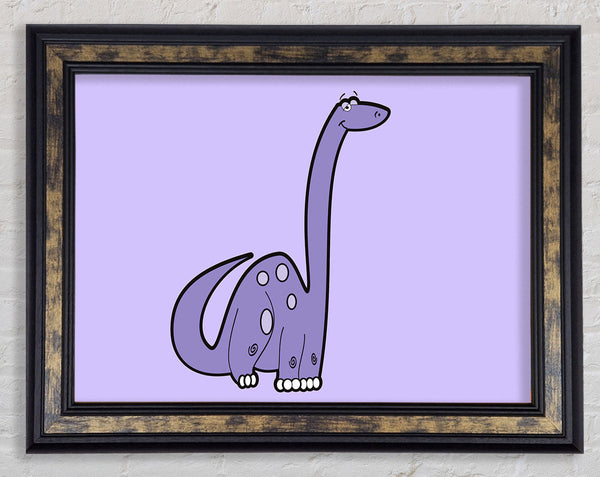 Tall Dinosaur Lilac Framed Print