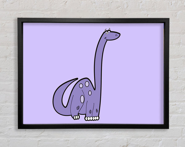 Tall Dinosaur Lilac Framed Print