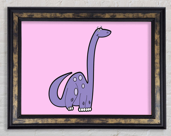 Tall Dinosaur Pink Framed Print