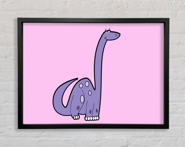 Tall Dinosaur Pink Framed Print