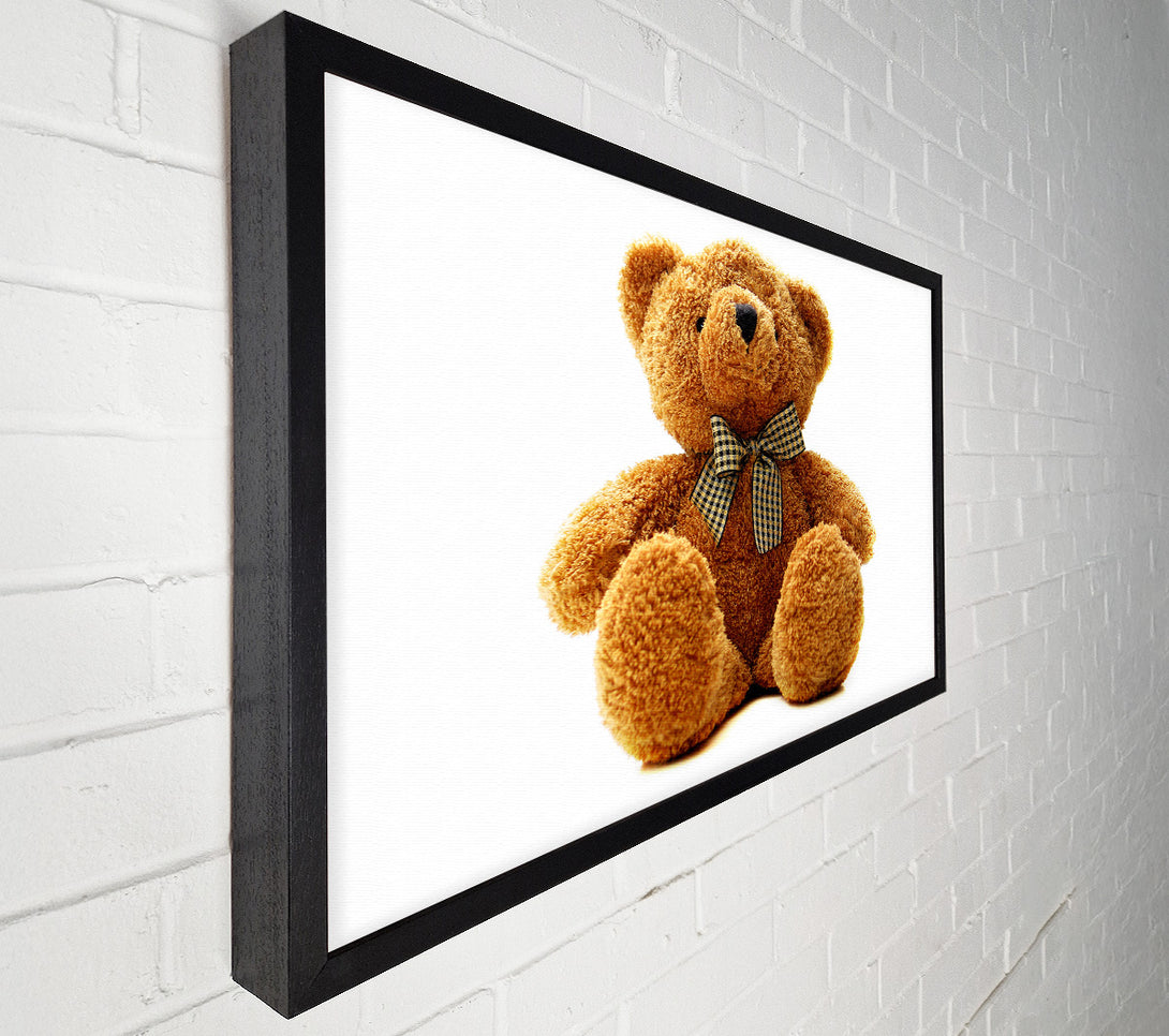  A Canvas Print of Teddy Bear Bow White Canvas Art