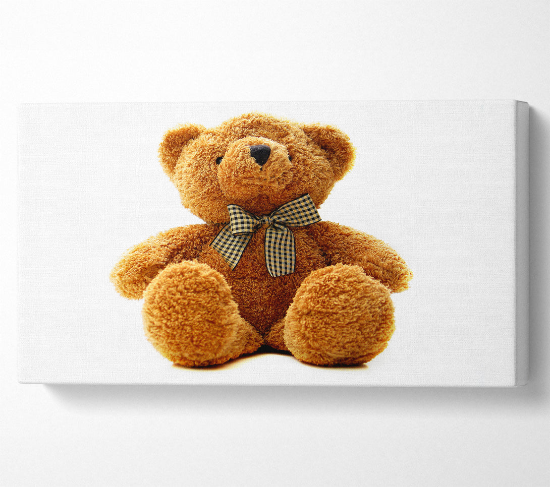  A Canvas Print of Teddy Bear Bow White Canvas Art