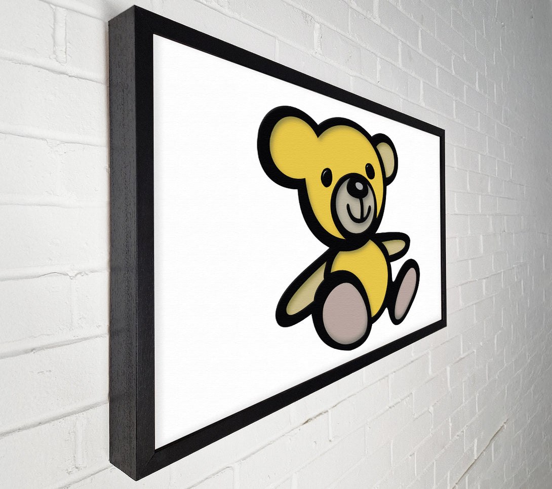  A Canvas Print of Teddy Bear Cartoon White Canvas Print