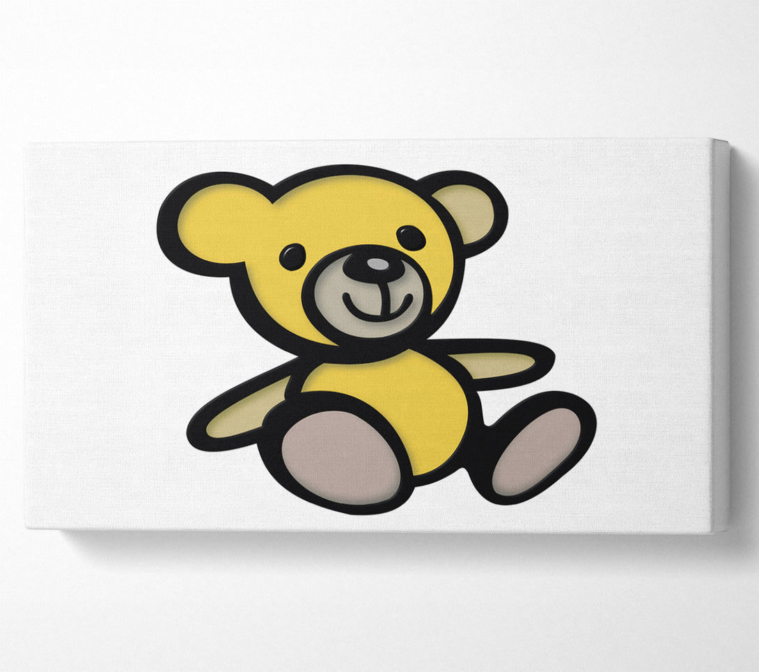  A Canvas Print of Teddy Bear Cartoon White Canvas Print