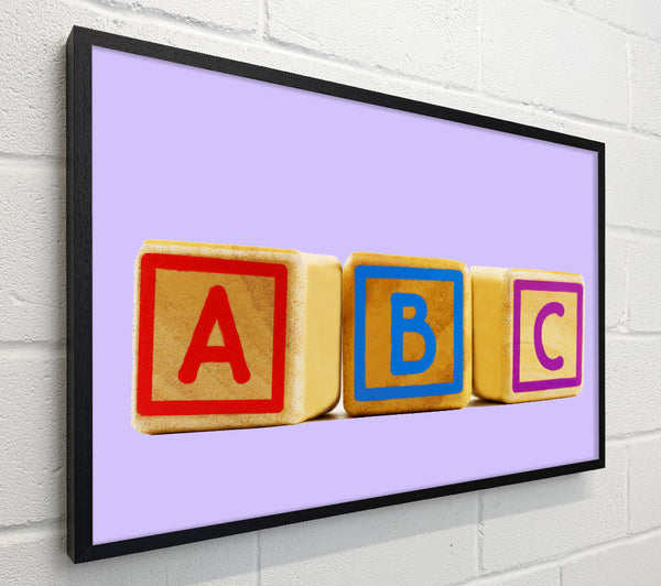Three Alphabet Blocks Lilac