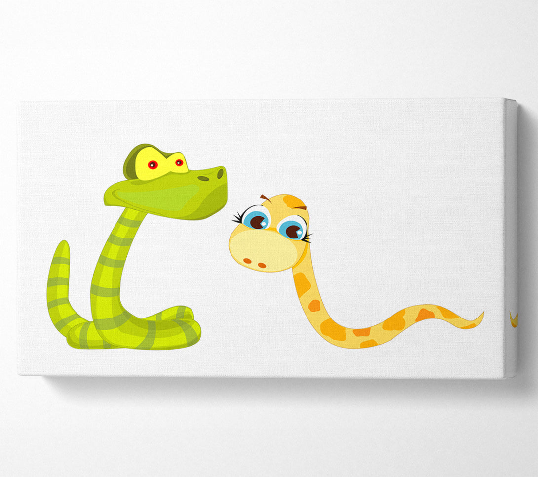  A Canvas Print of Two Snakes White Canvas Art