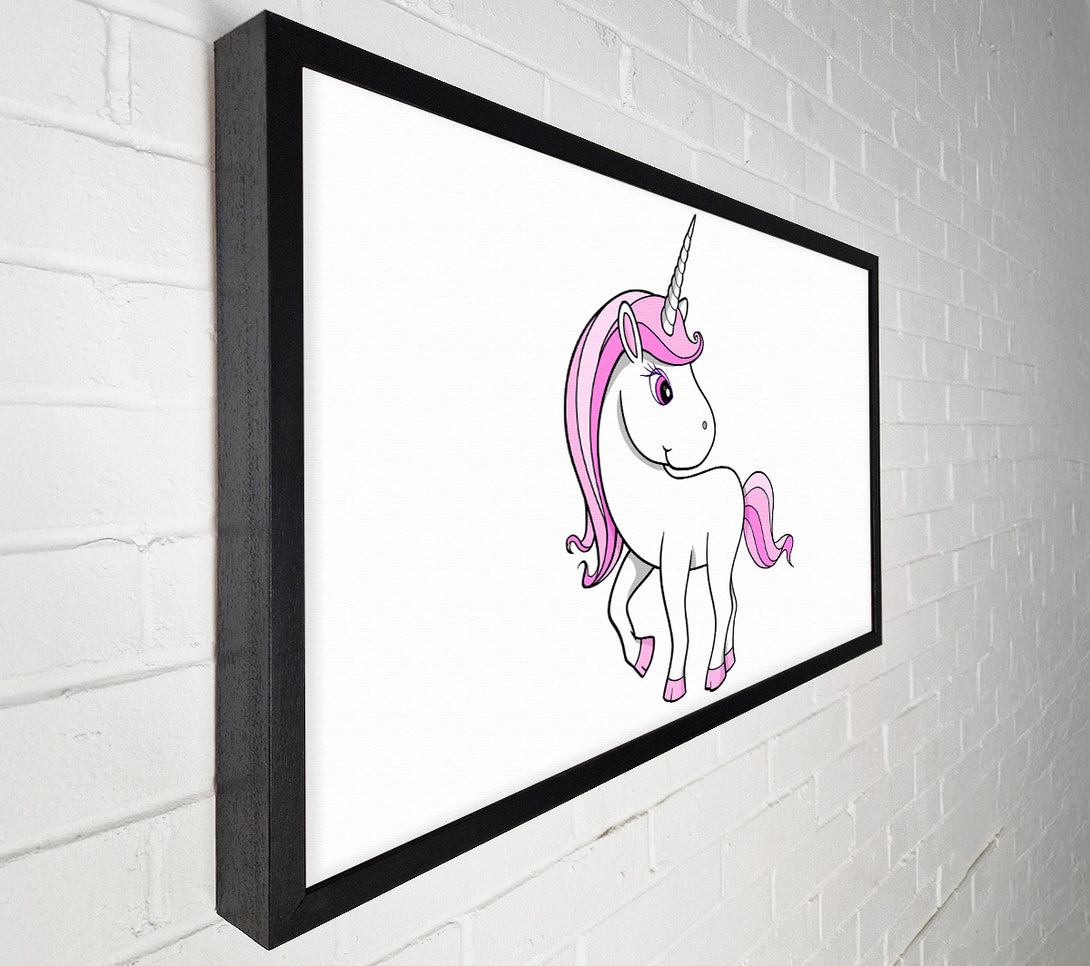  A Canvas Print of Unicorn Walking White Canvas Wall Art