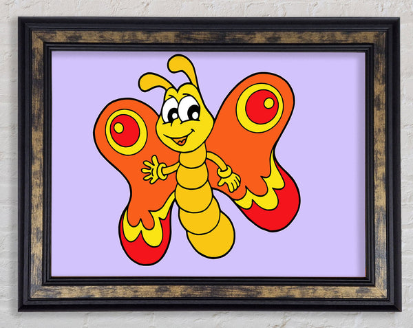 Waving Butterfly Lilac Framed Print