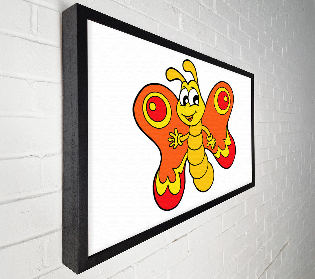  A Canvas Print of Waving Butterfly White Canvas Print