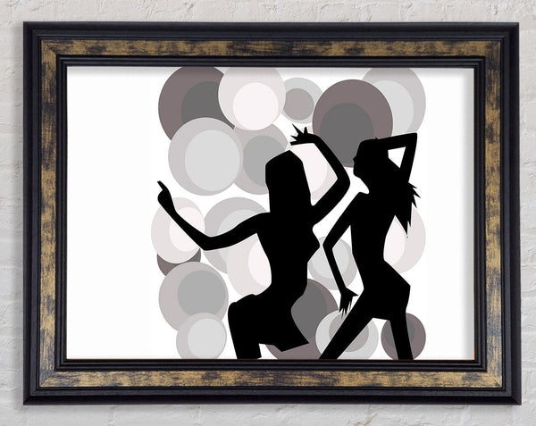 Disco Babes Chocolate Swirls Framed Print