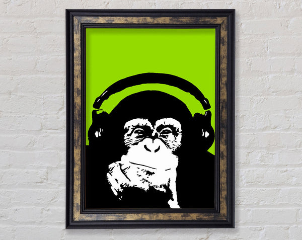 Monkey Dj Framed Print
