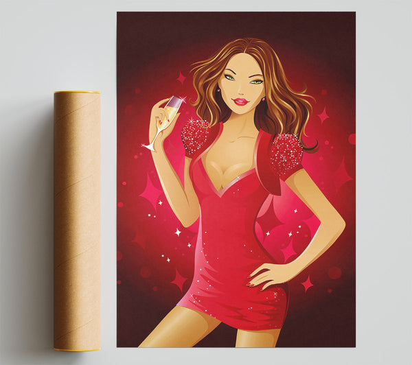 Pink Champaign Poster